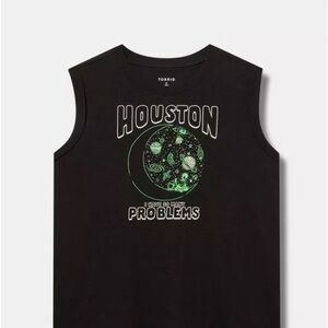 Torrid Black Sleeveless Top with Glow In The Dark Decal
